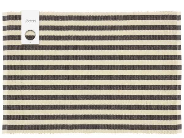 Södahl Statement Stripe Dækkeserviet 33 x 48 cm 2 stk. Ash