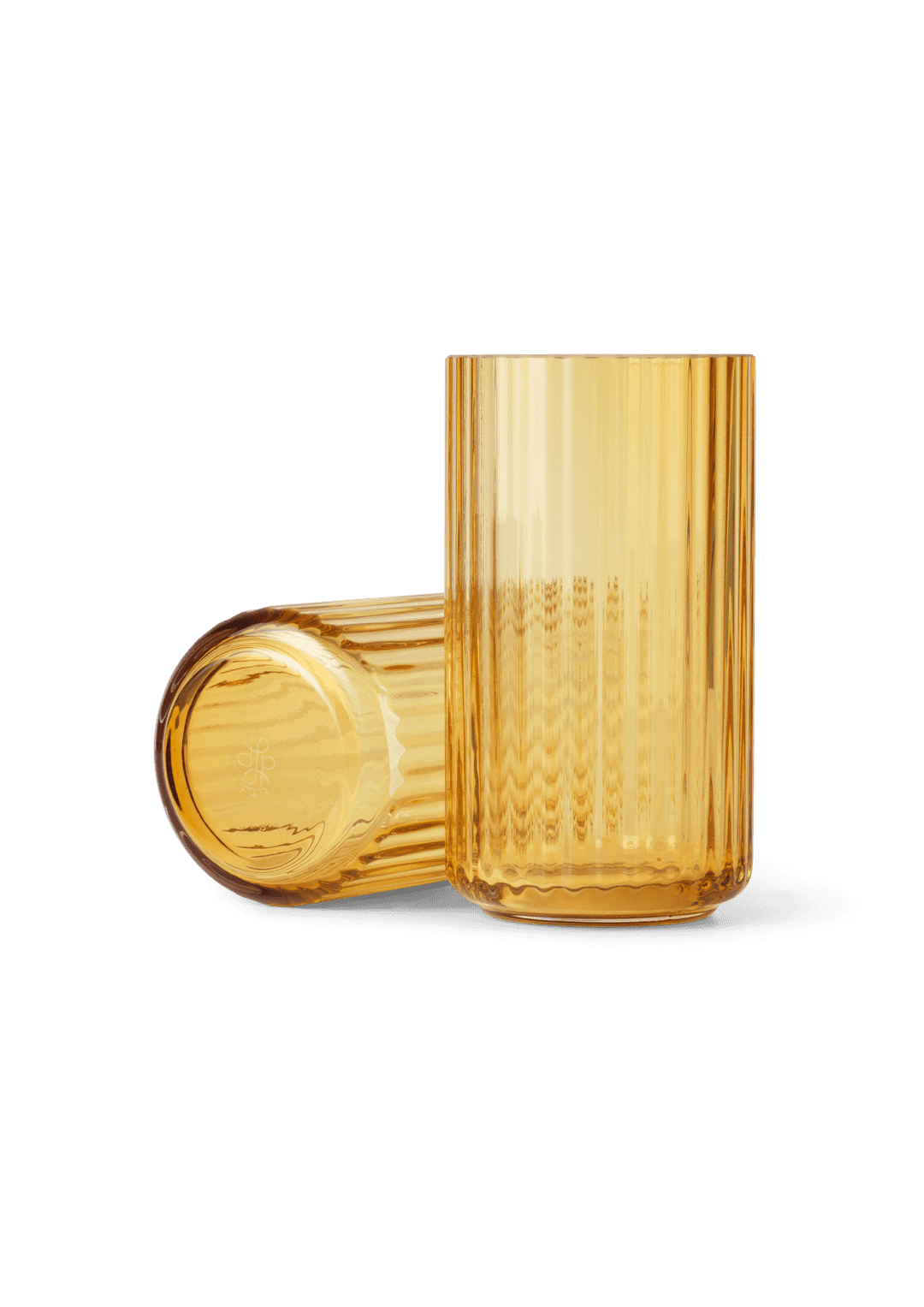 Lyngby Porcelæn - Lyngby Vase H15.5 cm Amber Mundblæst glas