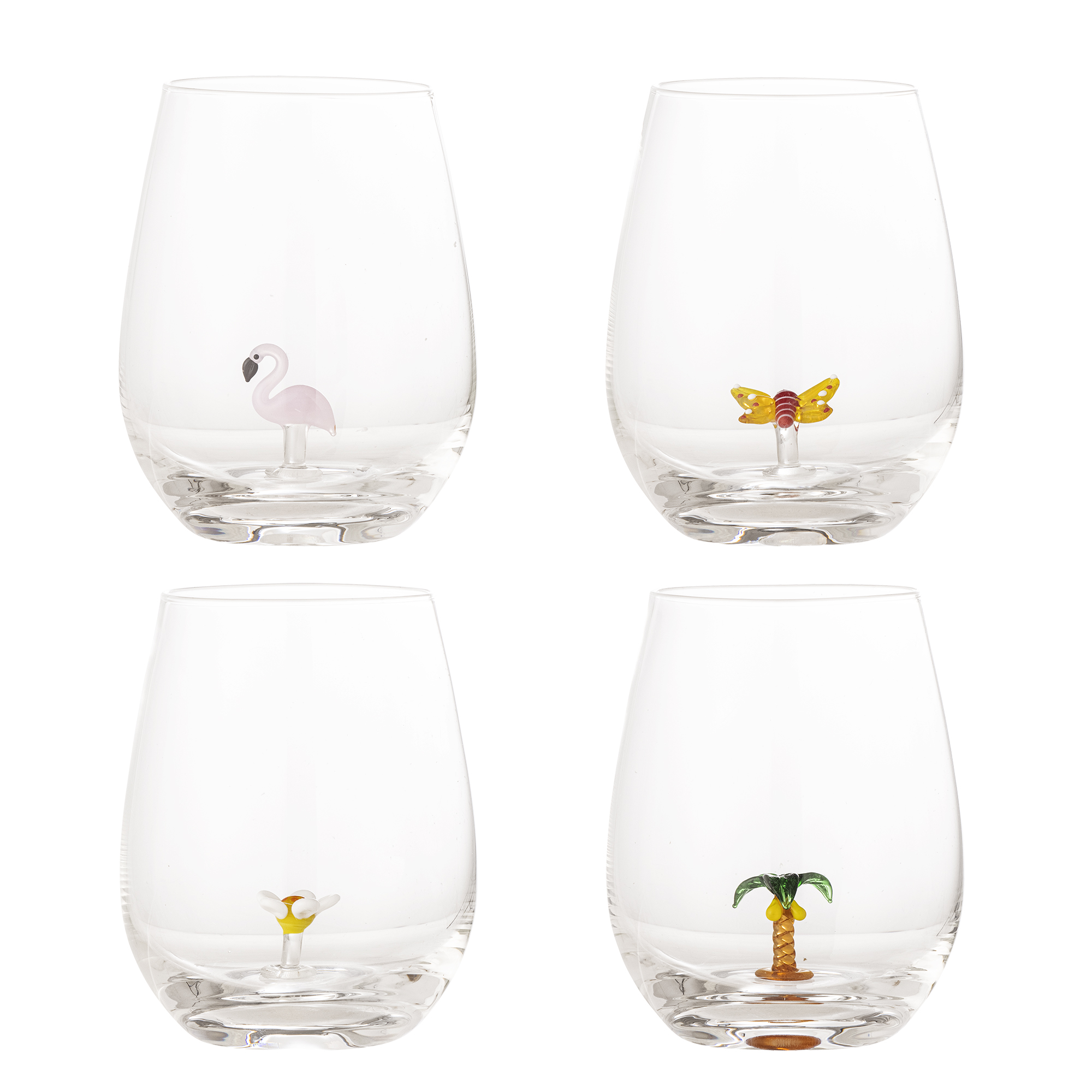 Bloomingville - Misa Drikkeglas, Multipak, Klar, Glas, D9xH12 cm, Set of 4 billede