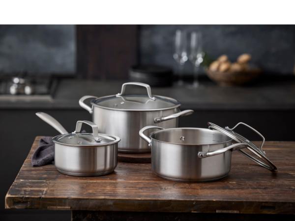 Pillivuyt Gourmet Roya Kasserolle med glaslåg Dia 16 cm 1,5 liter Stål Pillivuyt Gourmet Roya Kasserolle med glaslåg Dia 16 cm 1,5 liter Stål