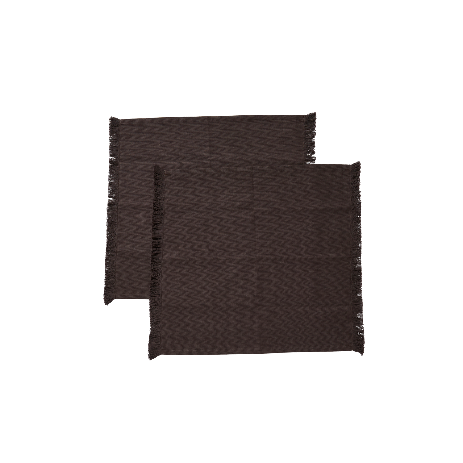 Muubs - Umami Mundserviet - S/2 - Sort/Brun, L100xD50xH1 cm