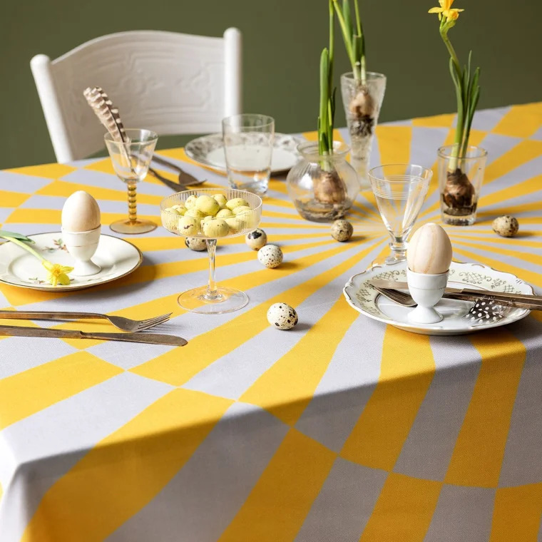 Langkilde & Søn - Cirkus dug gul 140x240cm