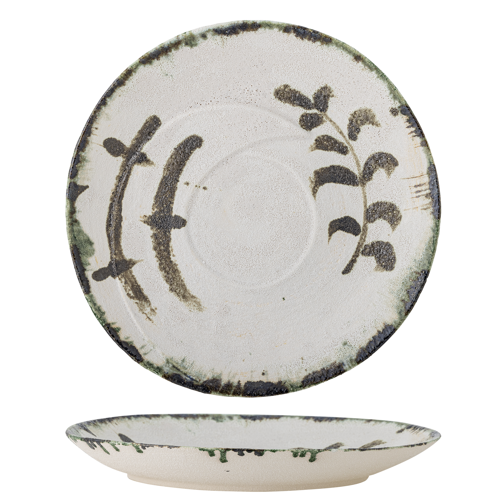 Bloomingville - Hadyn Fad, Hvid, Stentøj, D44xH6 cm billede