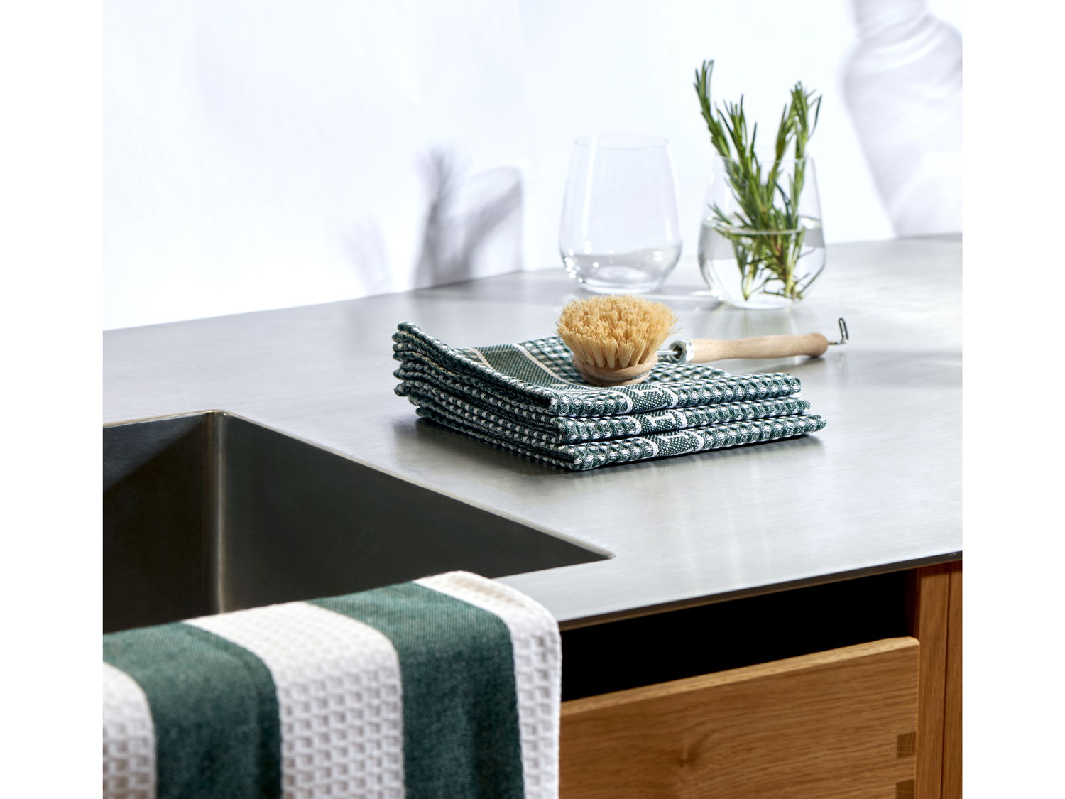 Viskestykke Pillivuyt 90 x 60 cm Grøn