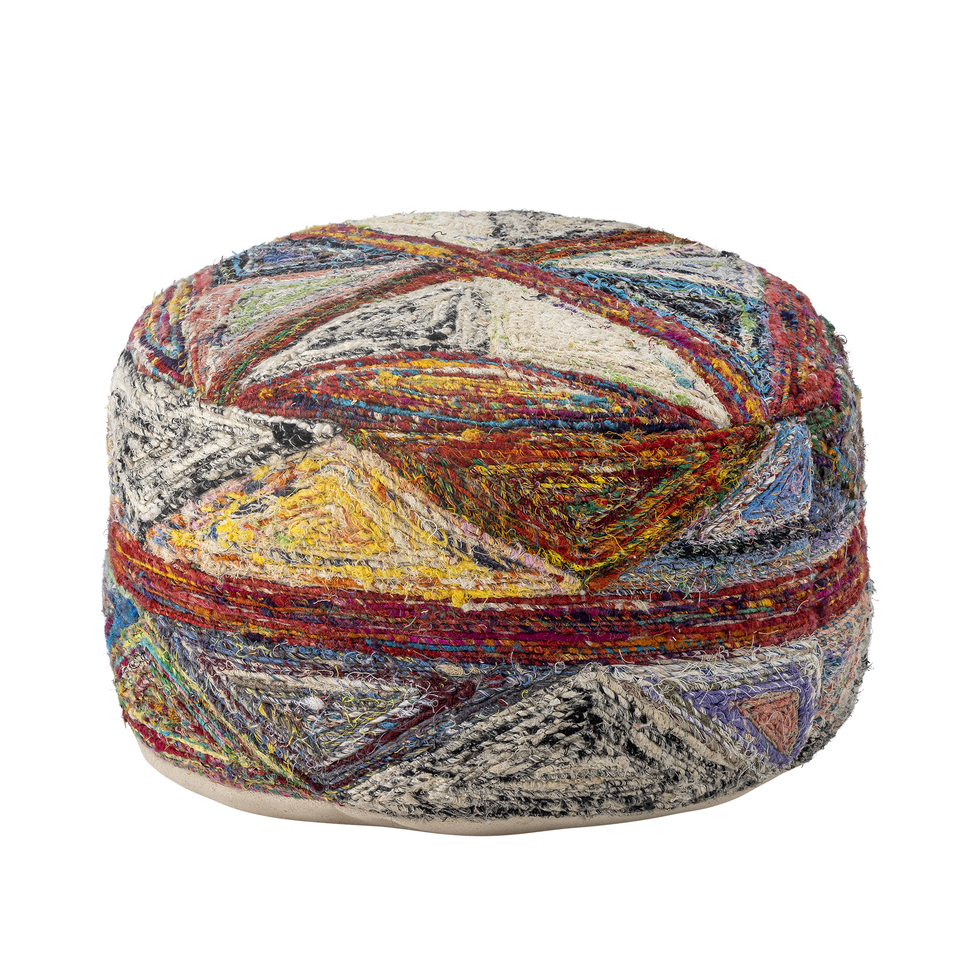 Bloomingville - Torano Puf, Multifarvet, Bomuld, D40xH20 cm billede