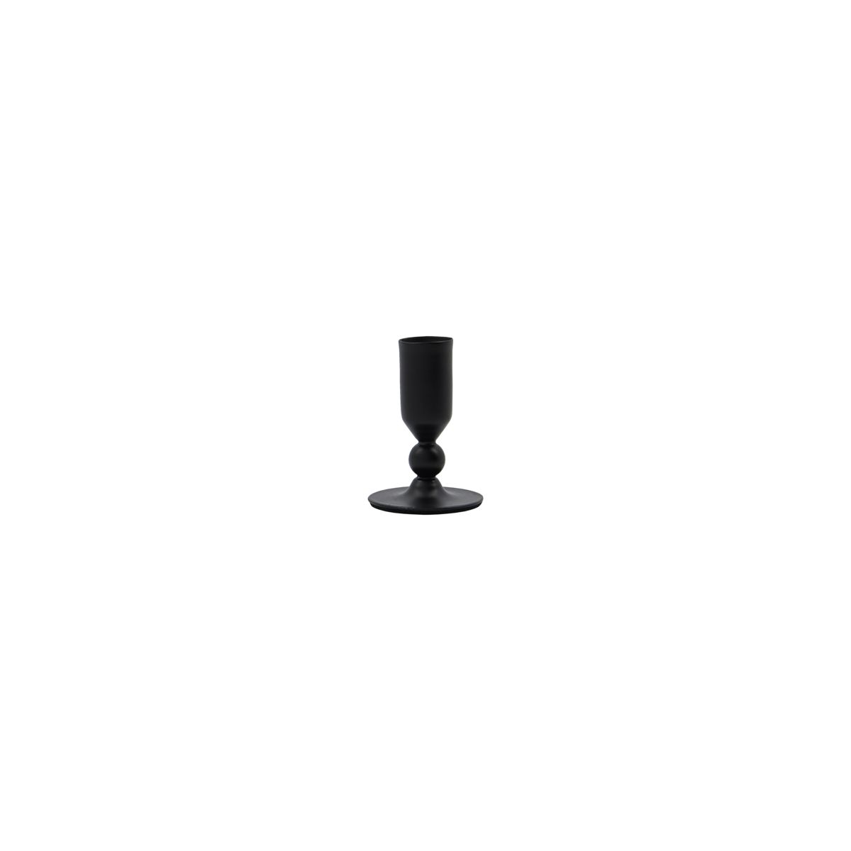 Lysestage, Folk, 7 cm, Sort * Lysestage, Folk, 7 cm, Sort *