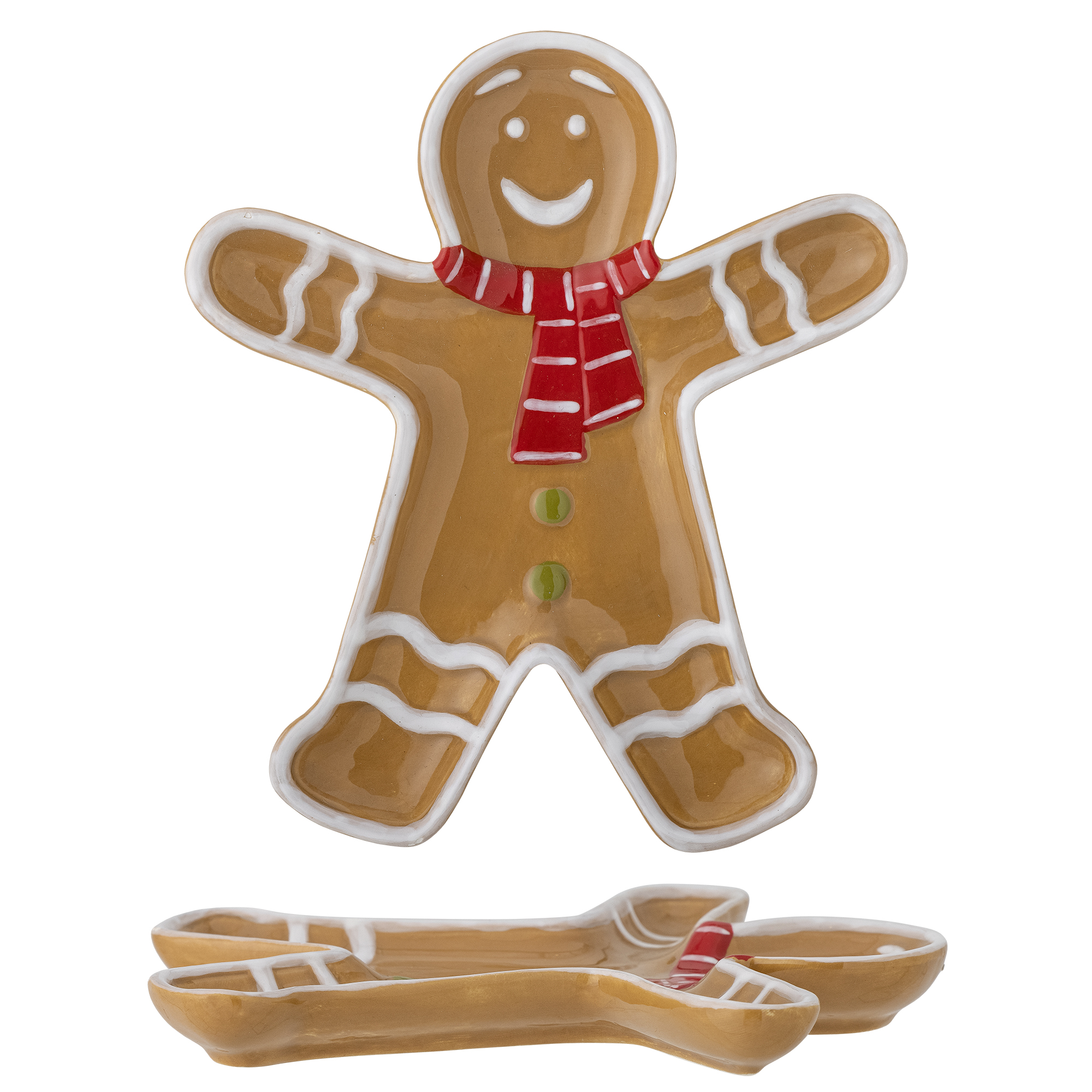 Bloomingville - Ginnie Serveringsfad, Brun, Keramik, L18xH2xW16 cm