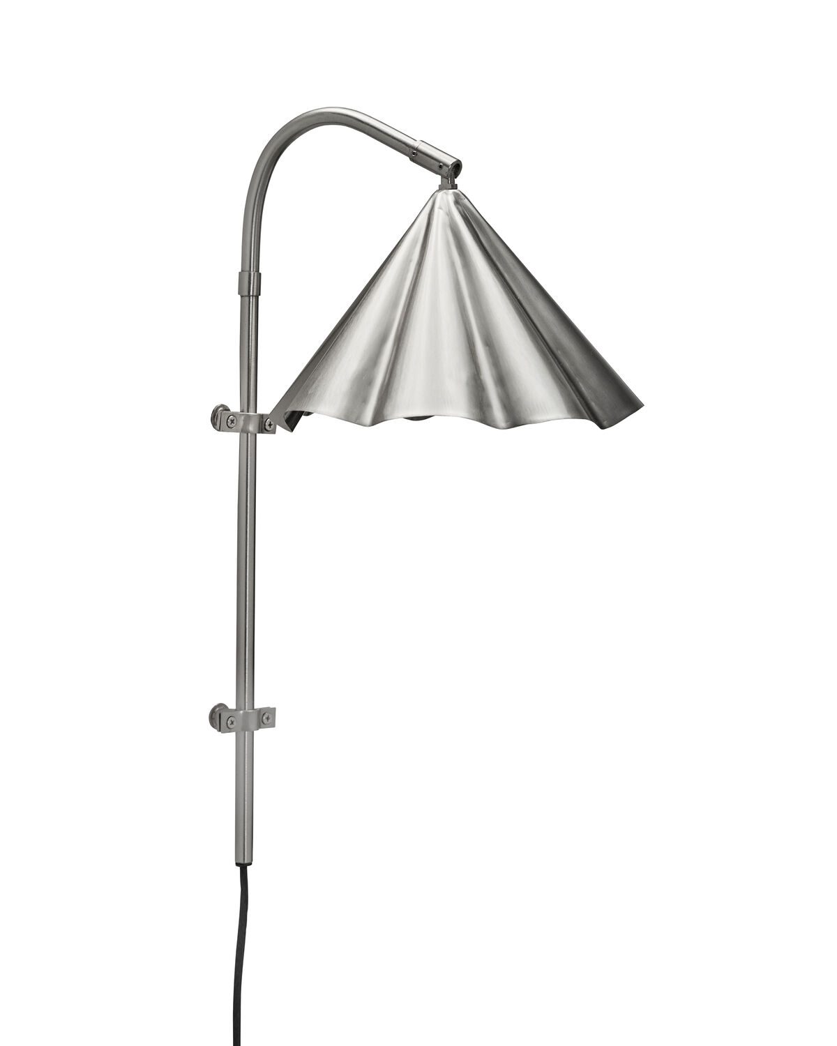 Væglampe, Flola, Brushed silver finish