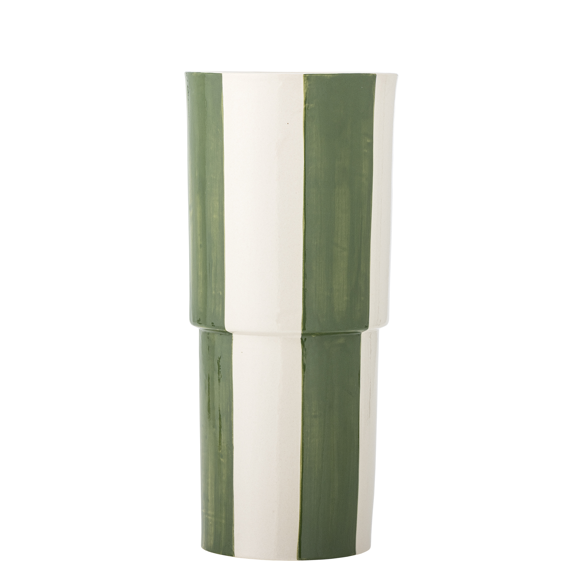 Bloomingville - Floki Vase, Grøn, Stentøj, D14xH31 cm