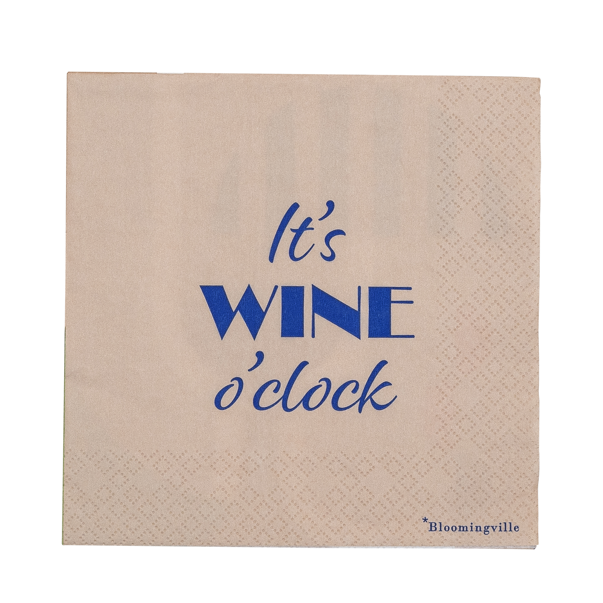 Bloomingville - Wine Serviet, Blå, FSC® Mix, Papir, L33xW33 cm, Pack of 20