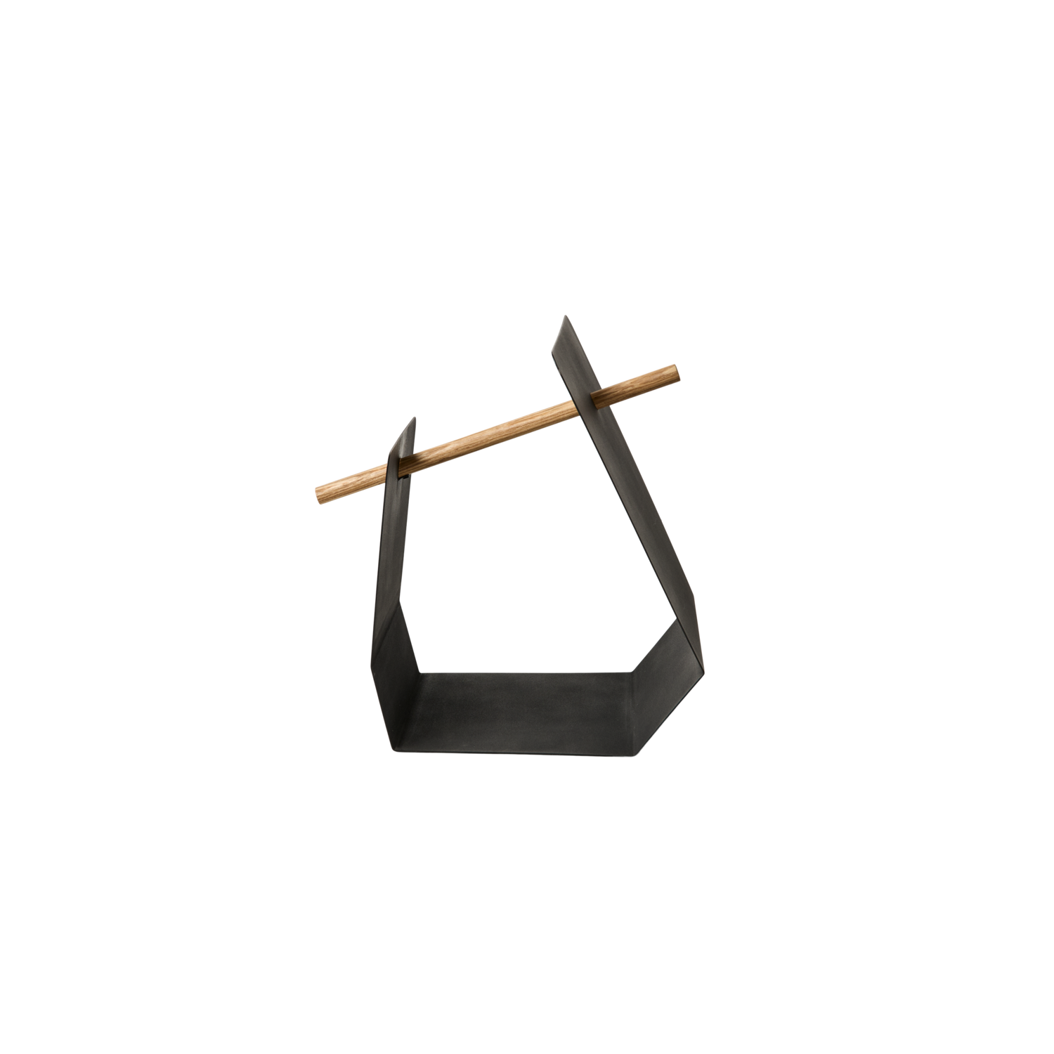 Andersen Furniture - Edge Magasinholder - Sort, L38xB35xH45 cm - Eg - Pulverlakeret Metal - Sort