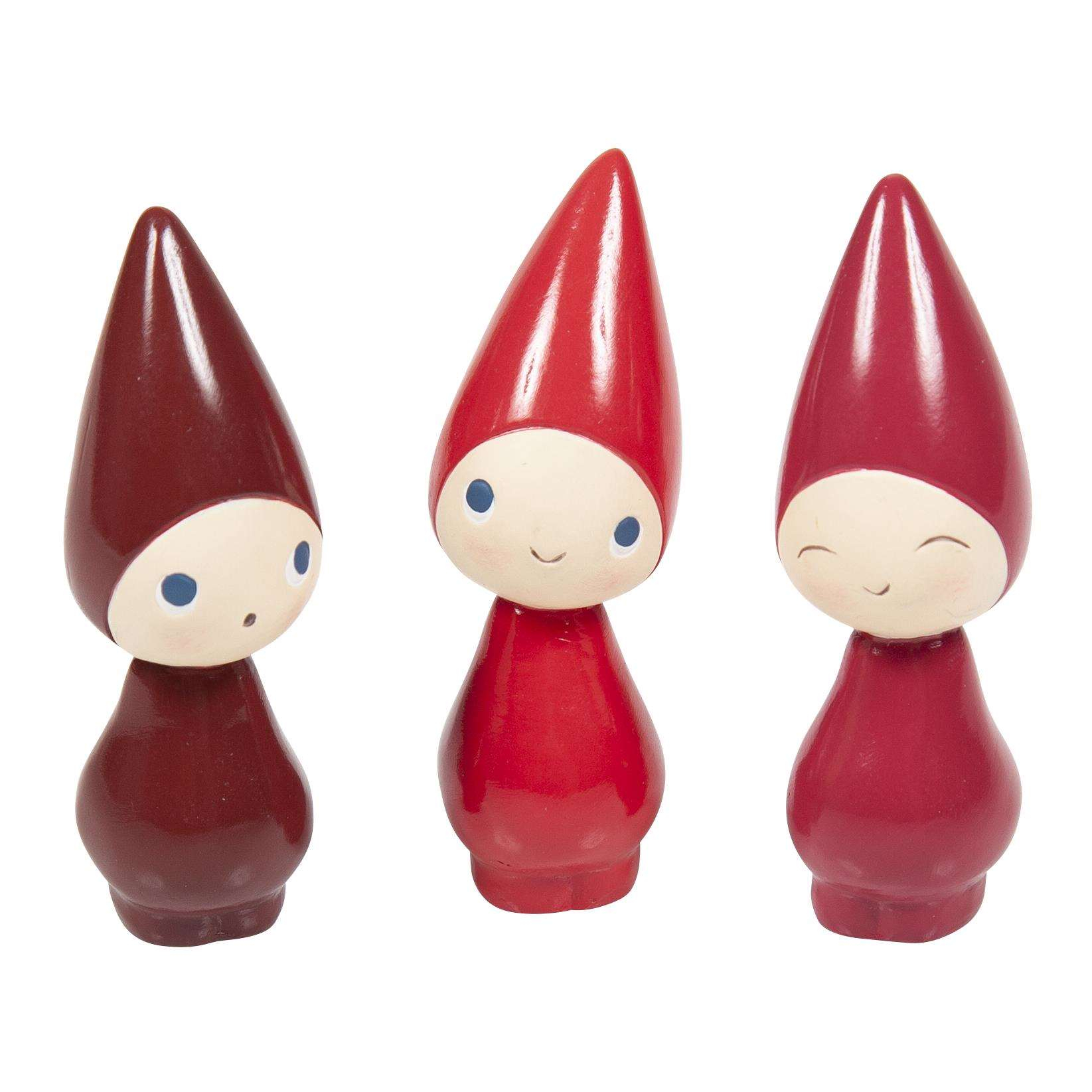 Peggy strawberry/raspberry/cherry 3 stk H 6 cm Peggy strawberry/raspberry/cherry 3 stk H 6 cm