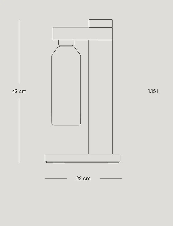 Stelton Brus kulsyremaskine, stål