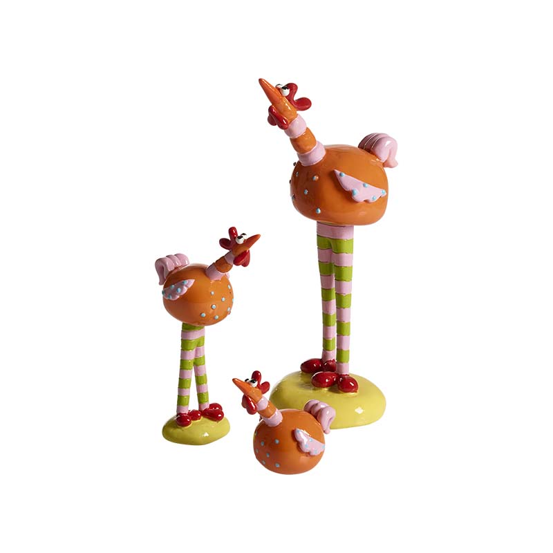 Gyllenkrok with leg, orange H.17cm Gyllenkrok with leg, orange H.17cm