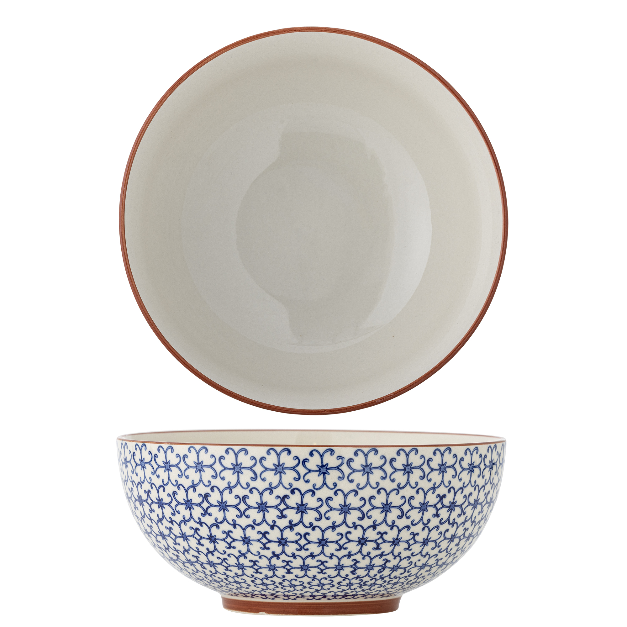 Bloomingville - Karine Skål, Blå, Stentøj, D23xH10 cm billede