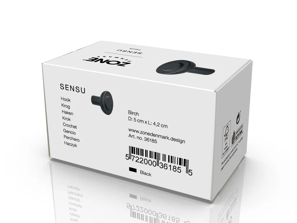 Zone Krog Sensu 5 x 4,2 cm Sort Birk Zone Krog Sensu 5 x 4,2 cm Sort Birk