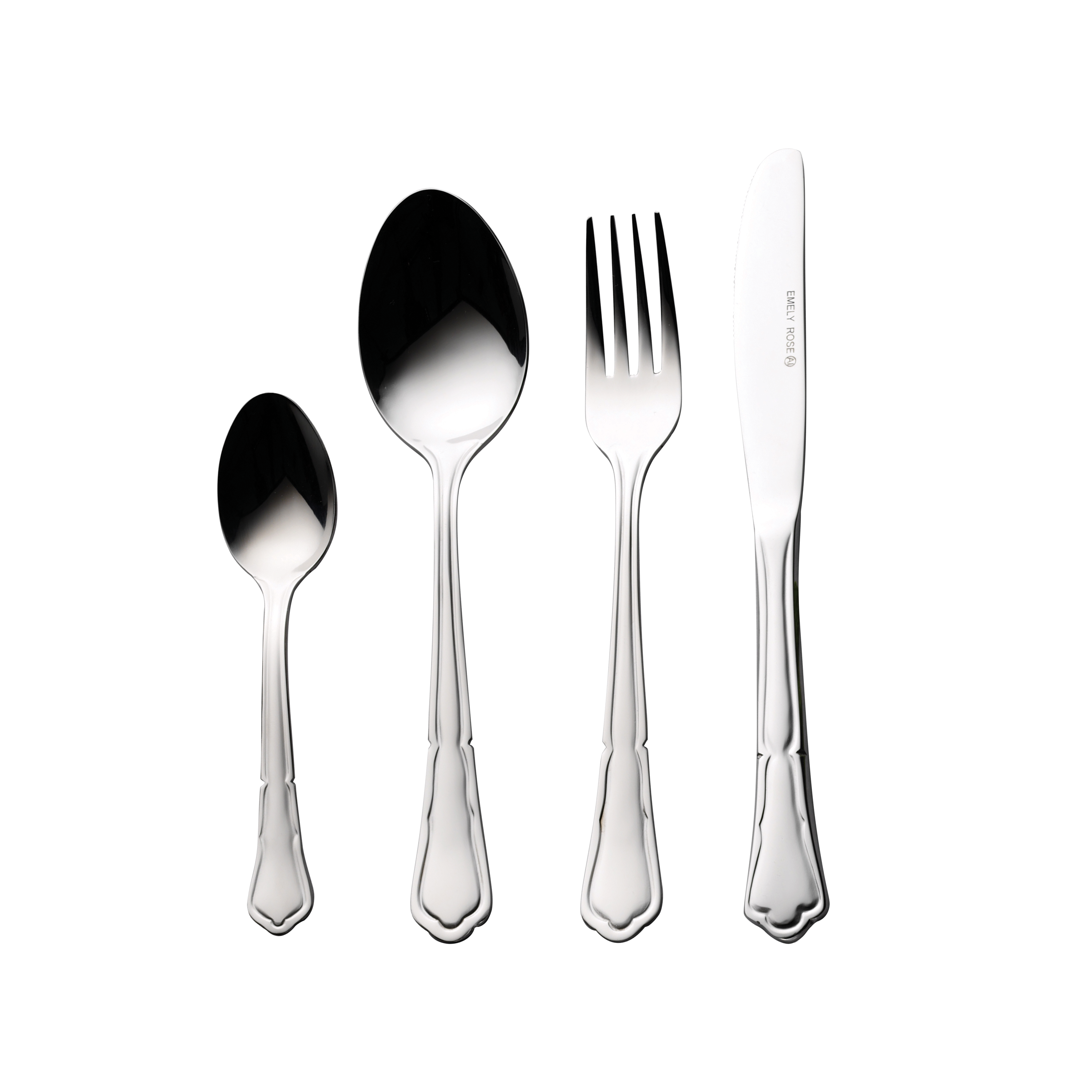 Aida - emely rose bestikæske 24 dele 6 x kniv- spiseske - gaffel - kaffeske