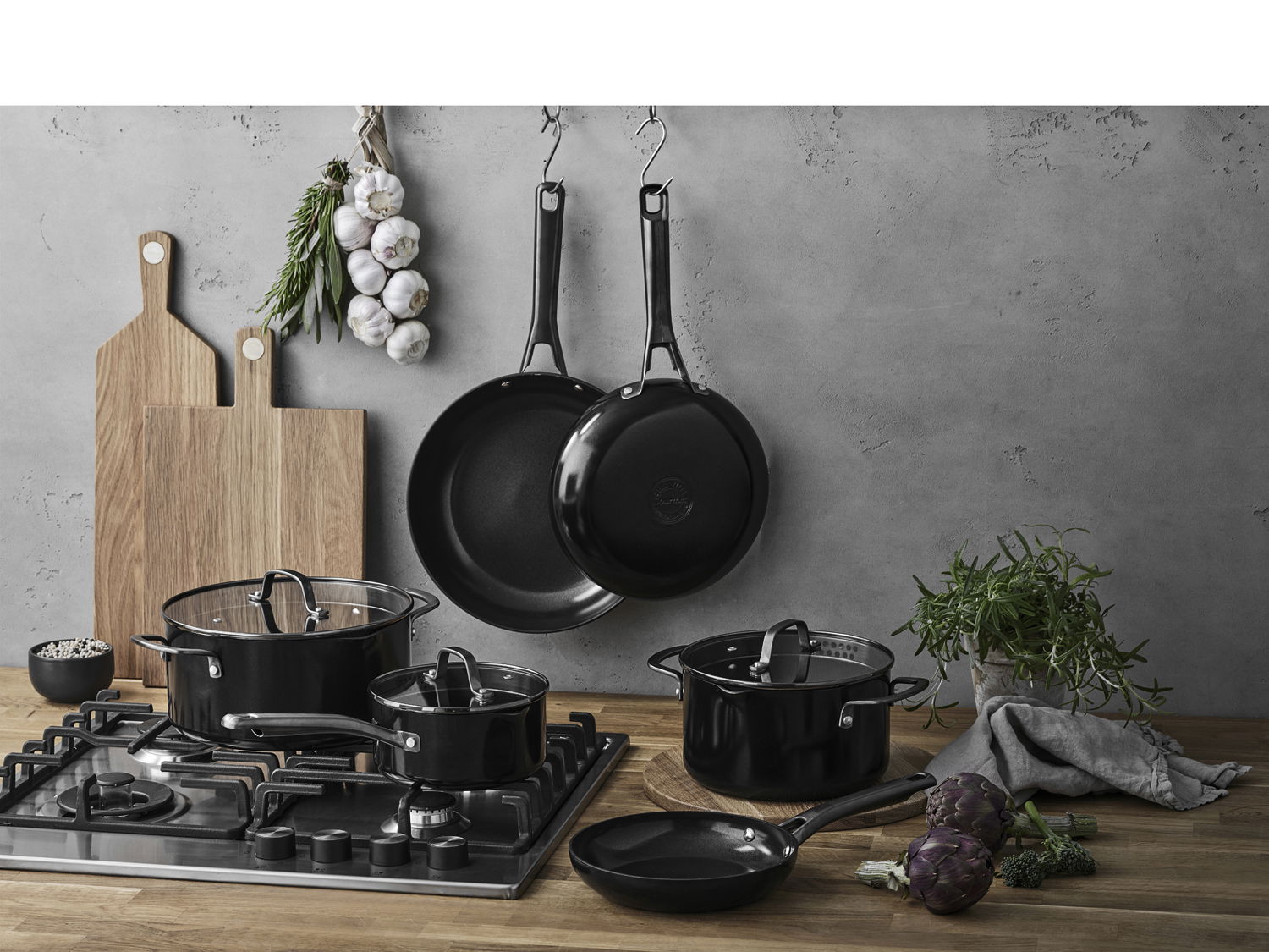Pillivuyt Stegepande Gourmet Blavet 28 cm, Sort