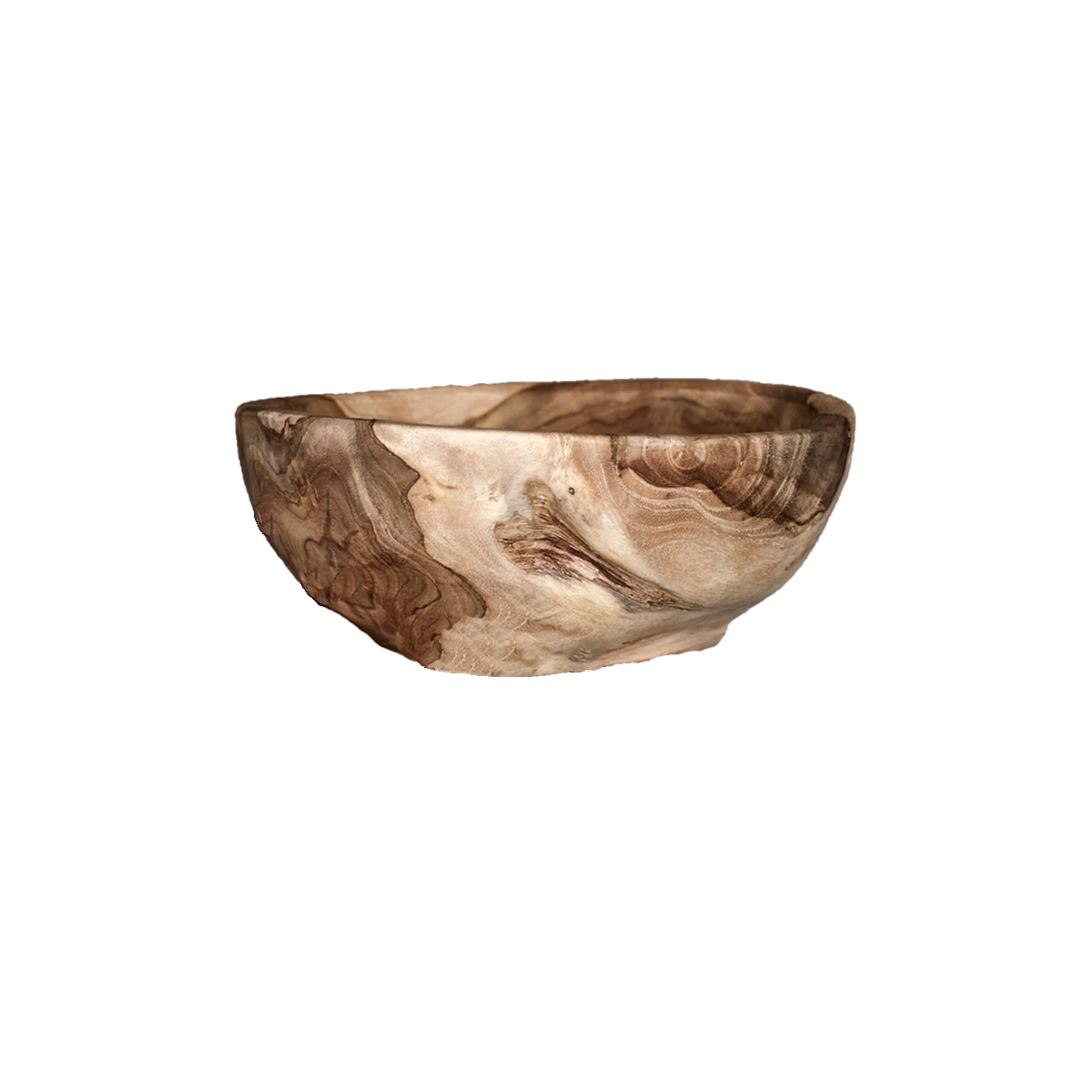 Muubs - Skål Salat 20 - Natur Recycled Teak - Ø20xH10 cm billede