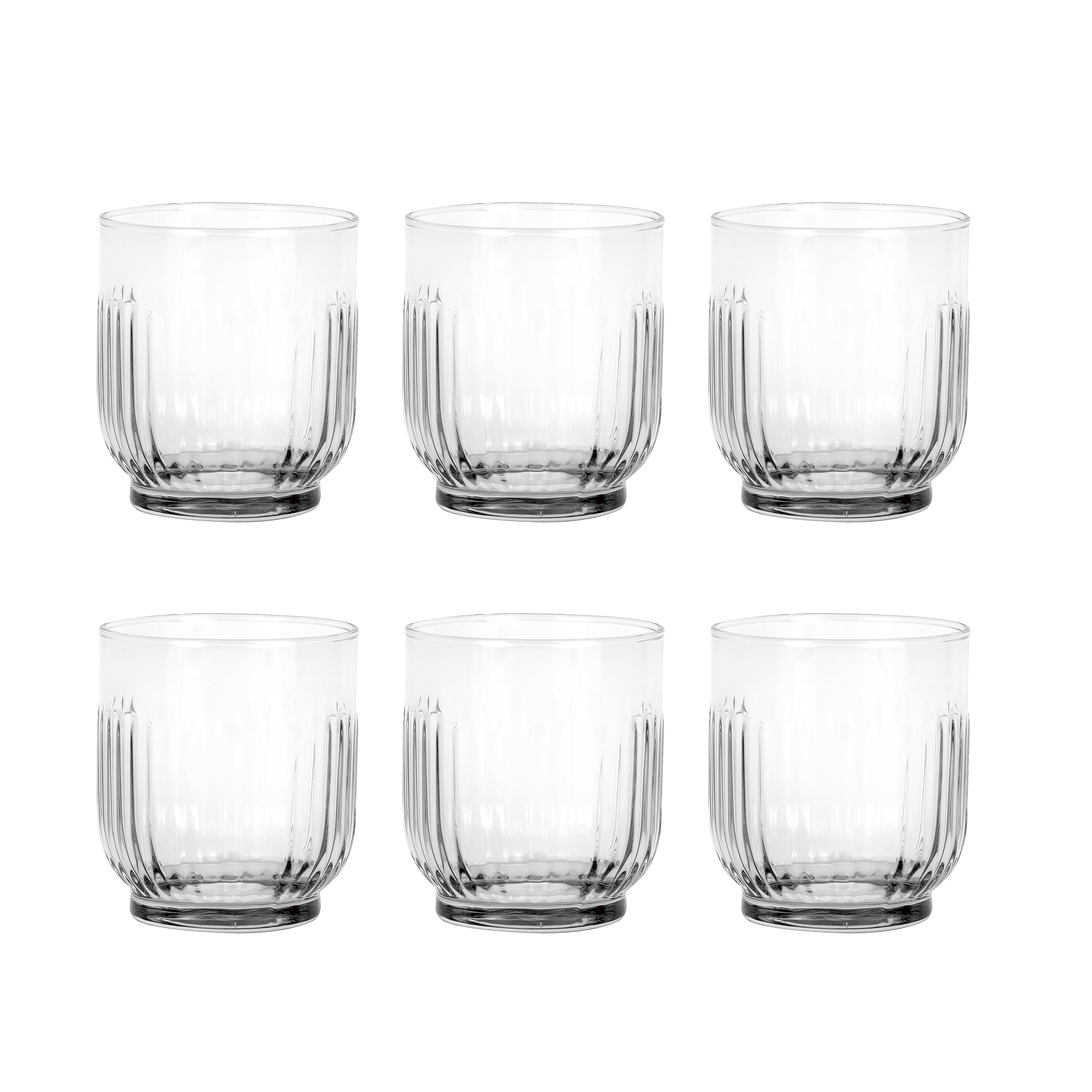 Aida - Groovy - drikkeglas klar  6 stk. 33 cl. Pakket i gaveæske 6 stk