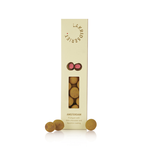 Amsterdam – Hindbærvingummi med mørk chokolade og lakrids – 170g