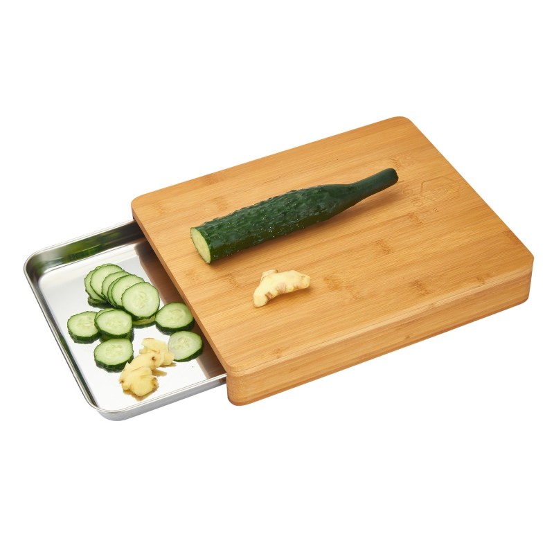 Laguiole Skærebræt med Udtræksskuffe, Rustfrit Stål/bambus Laguiole Skærebræt med Udtræksskuffe, Rustfrit Stål/bambus