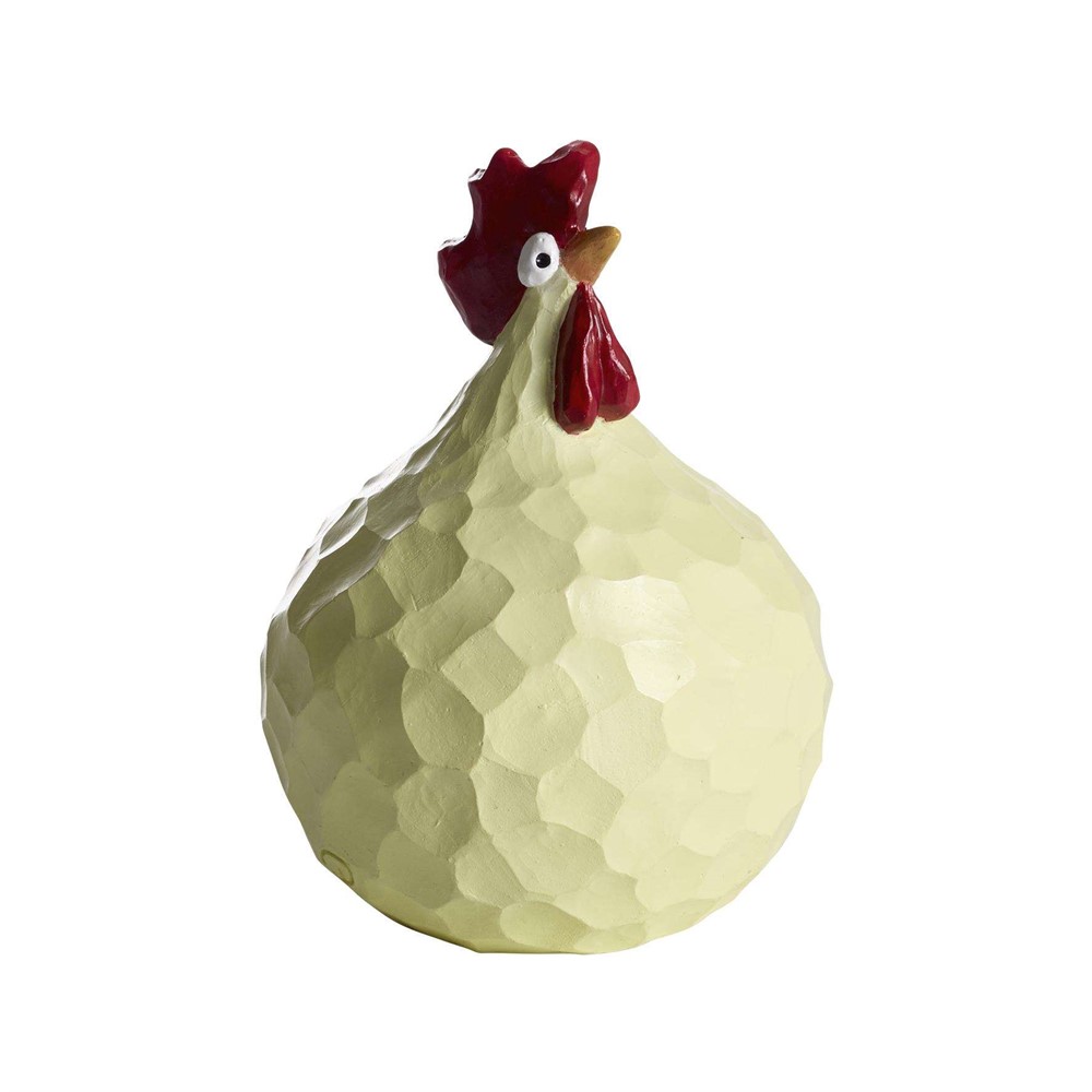 Nääsgränsgården - Høne Carved, gul H.13cm