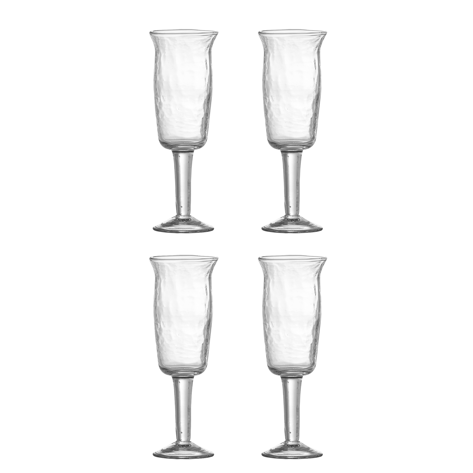 Bloomingville - Asha Vinglas, Klar, Genanvendt Glas, D6xH17,5 cm, Set of 4 billede