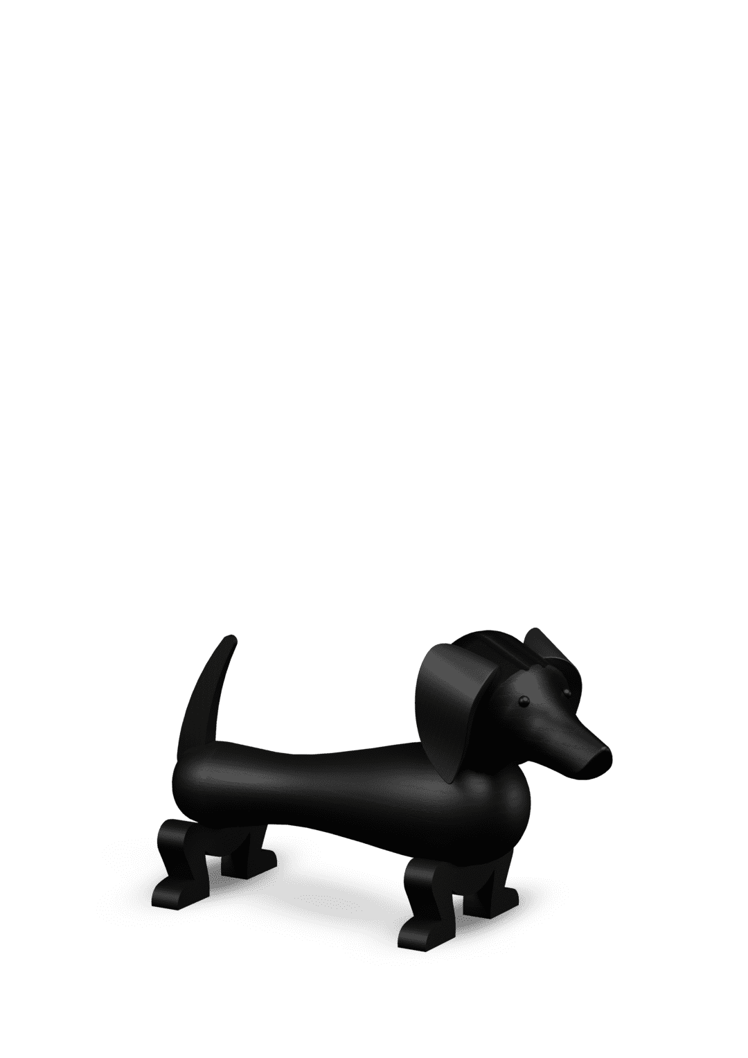 Kay Bojesen - Gravhund, Pind, mellem, mørk eg billede