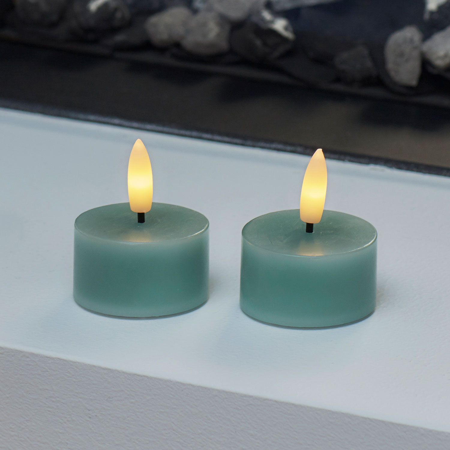 Sirius - Sille Fyrfadslys 2 stk. sæt, Ø4,5XH2,2cm, Sandy Green