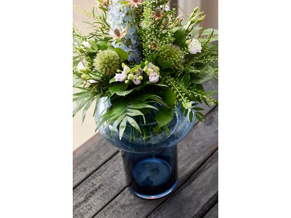 Lyngby Glas Tube Vase 40 cm Dark Blue *