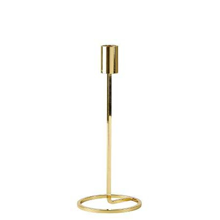 Villa Collection Lysestage 23cm Dia10cm guld Metal* Villa Collection Lysestage 23cm Dia10cm guld Metal*
