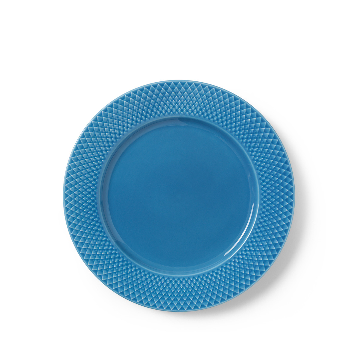 Lyngby Porcelæn - Rhombe Color Middagstallerken Ø27 cm blå