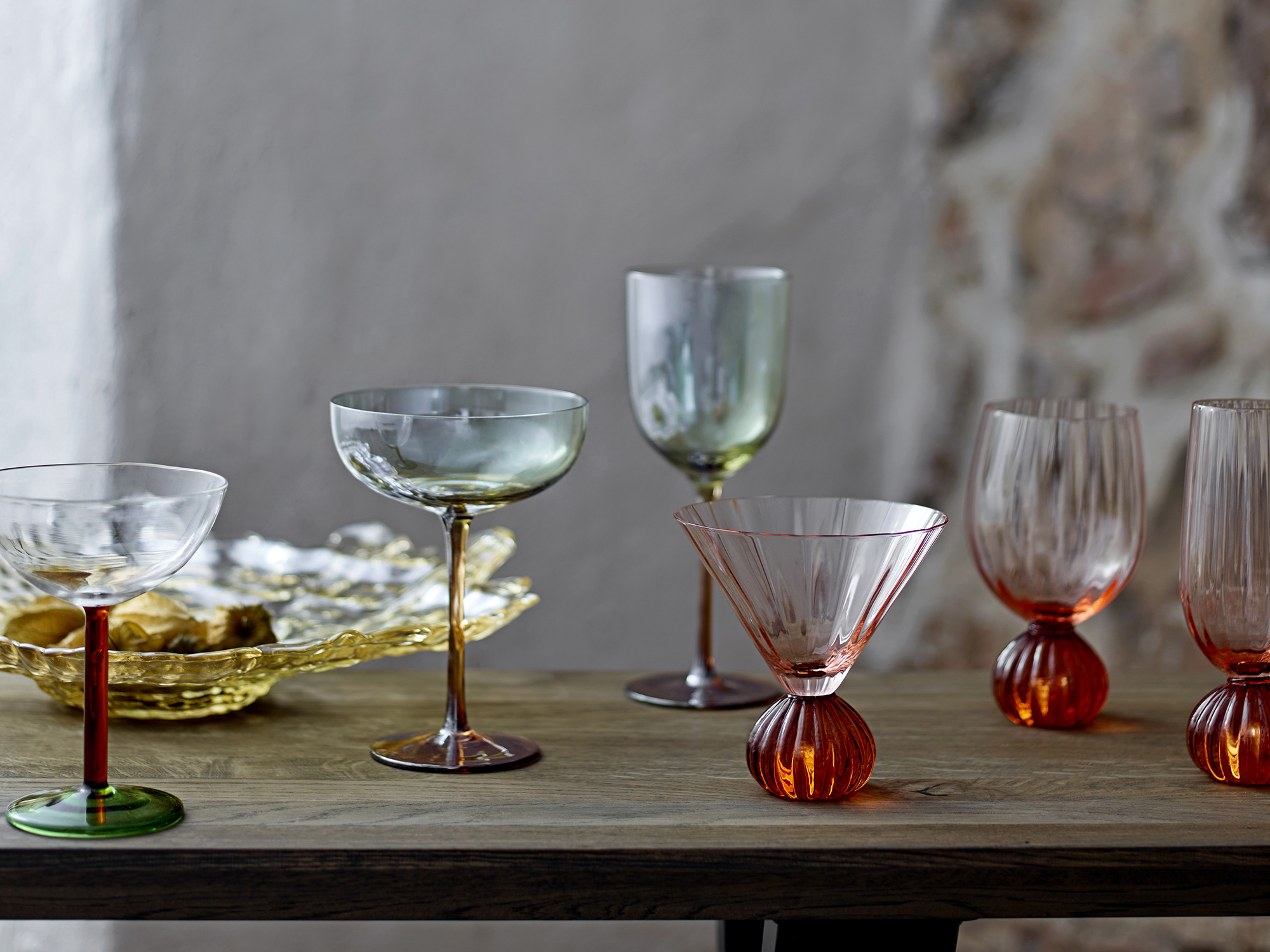 Taurin Cocktailglas, Rosa, Glas, D12xH12 cm