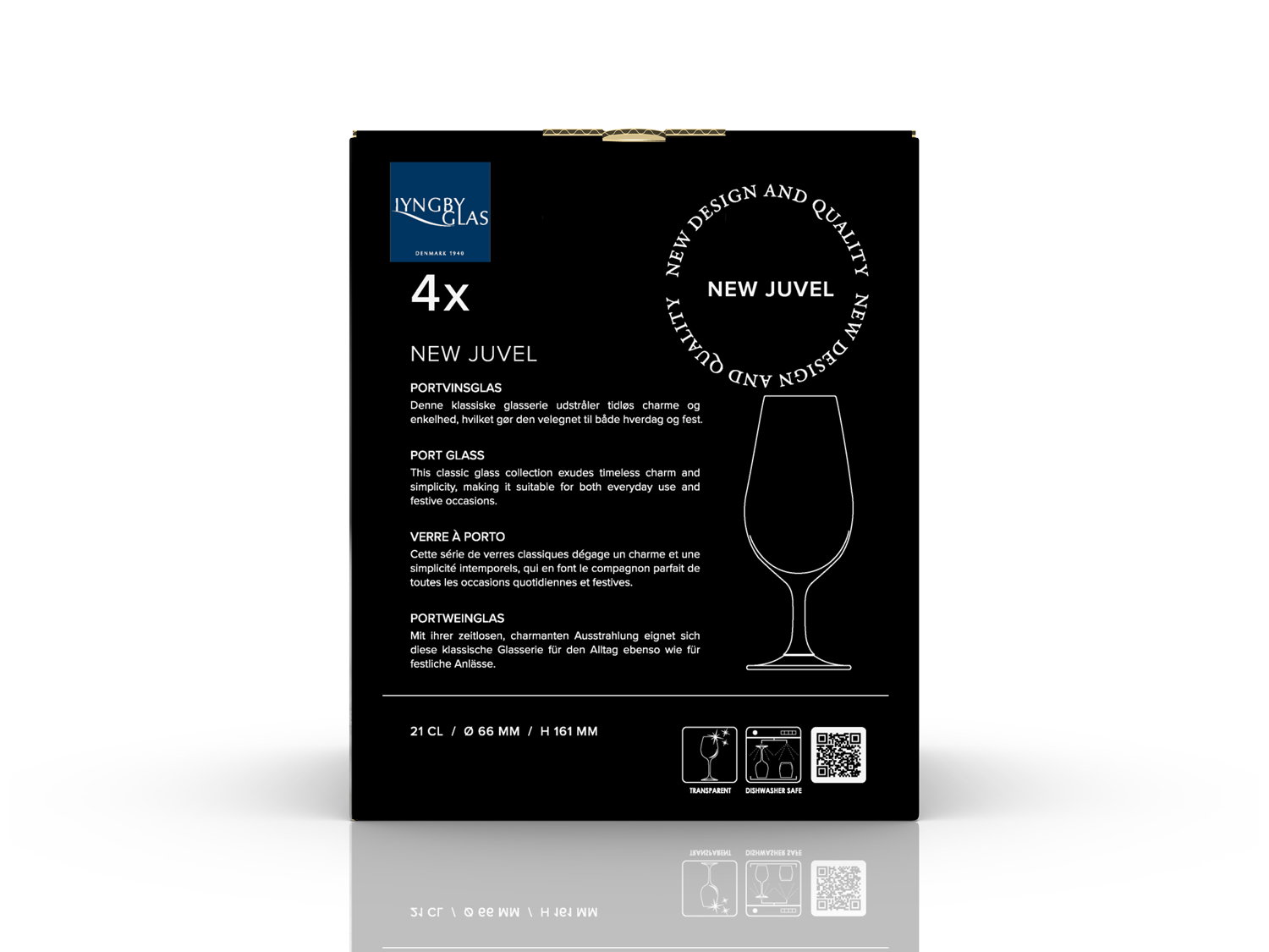 Portvinsglas New Juvel  21 cl 4 stk.