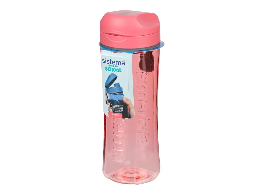 Sistema - Tritan Swift Bottle 600ml, pink