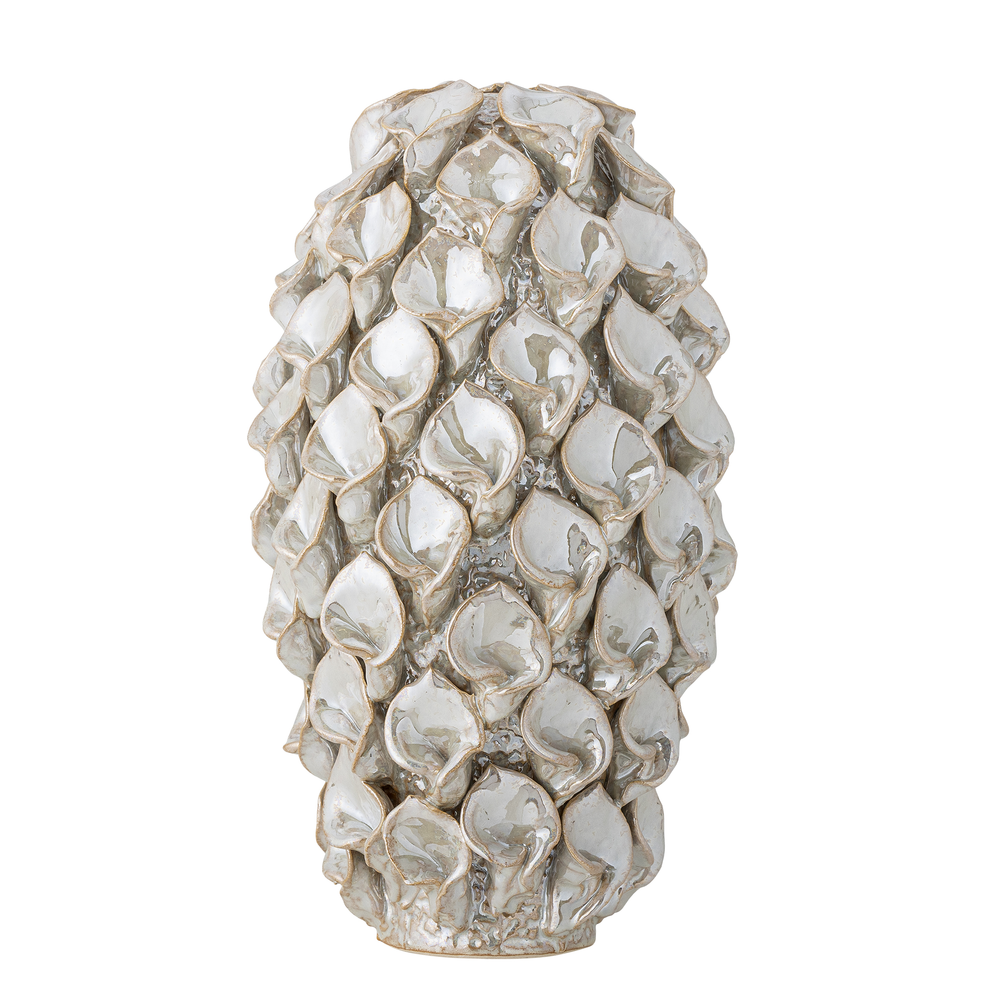 Bloomingville - Glenda Deko, Hvid, Stentøj, D21xH34 cm billede