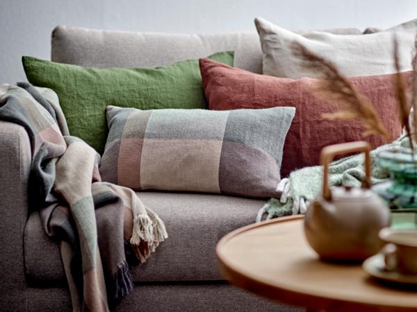 Södahl Linen Pude 40 x 60 cm Forest green