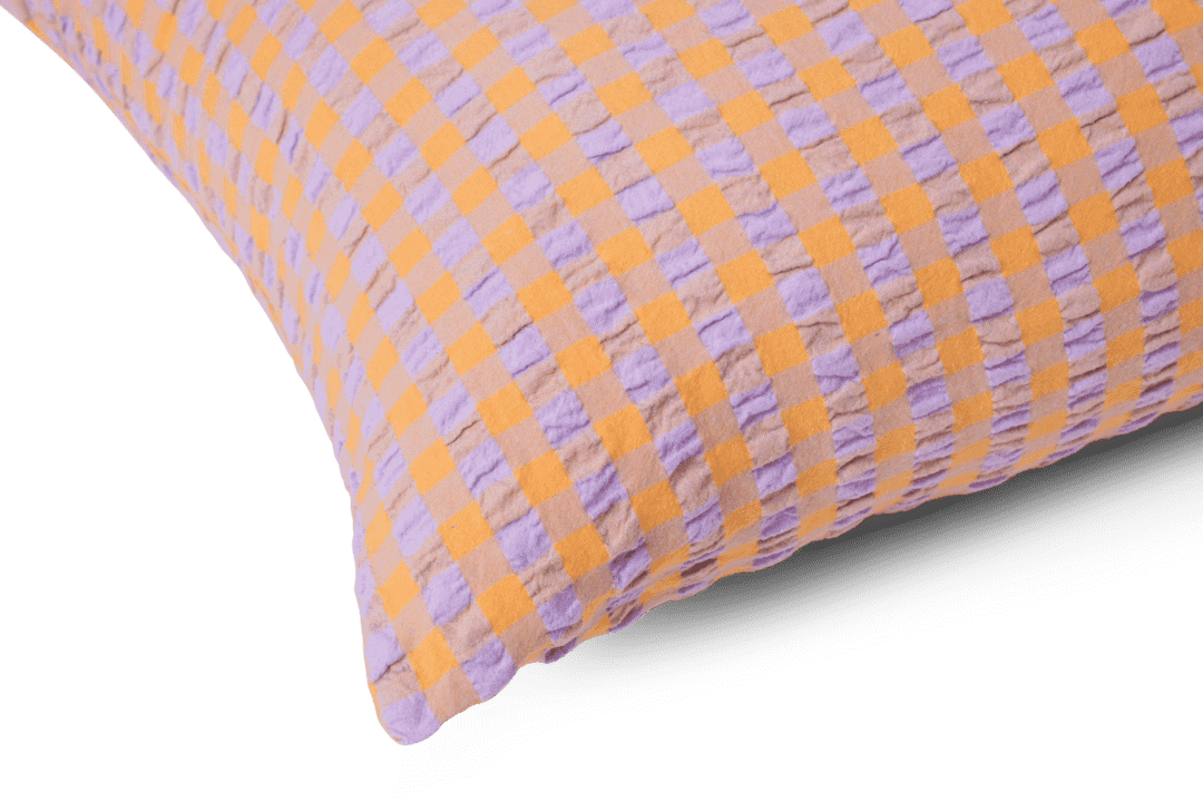 Bæk & Bølge Pudebetræk 63x60 cm lavendel/fersken 
