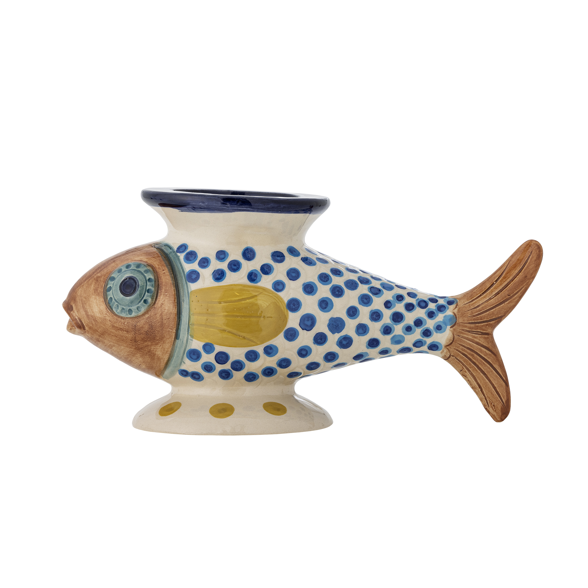 Bloomingville - Nobu Vase, Multifarvet, Stentøj, L30,5xH15xW12 cm