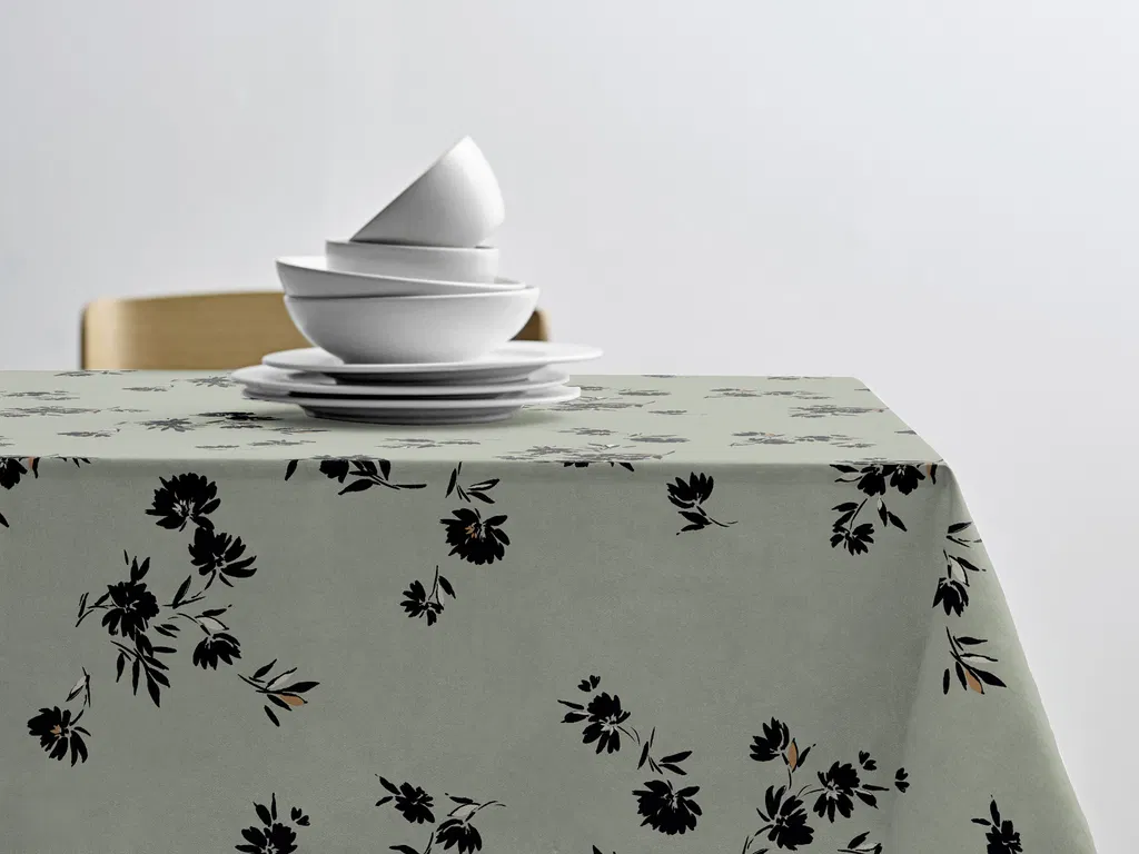 Södahl - Akryldug med antislip Silhouette Tea green - i metermål