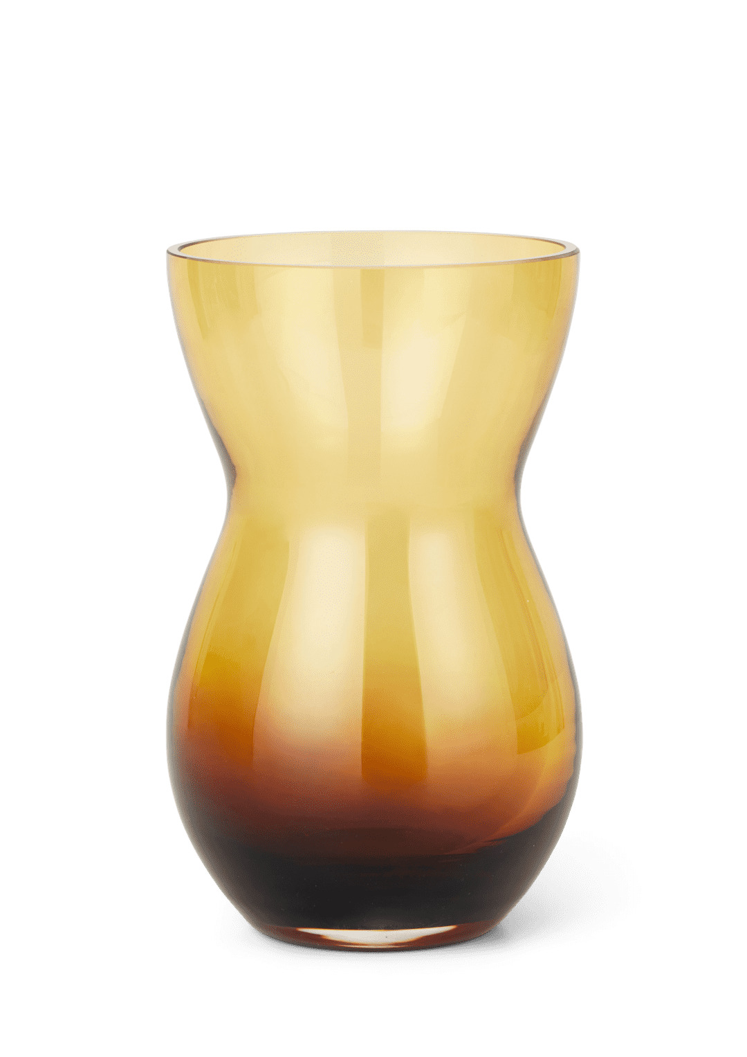 Calabas Duo Vase H21 burgundy/amber