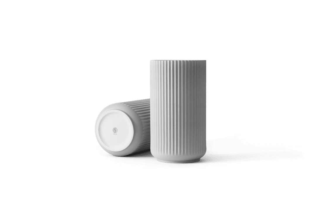 Lyngby Porcelæn - Lyngby Vase H25 cm lys grå porcelæn