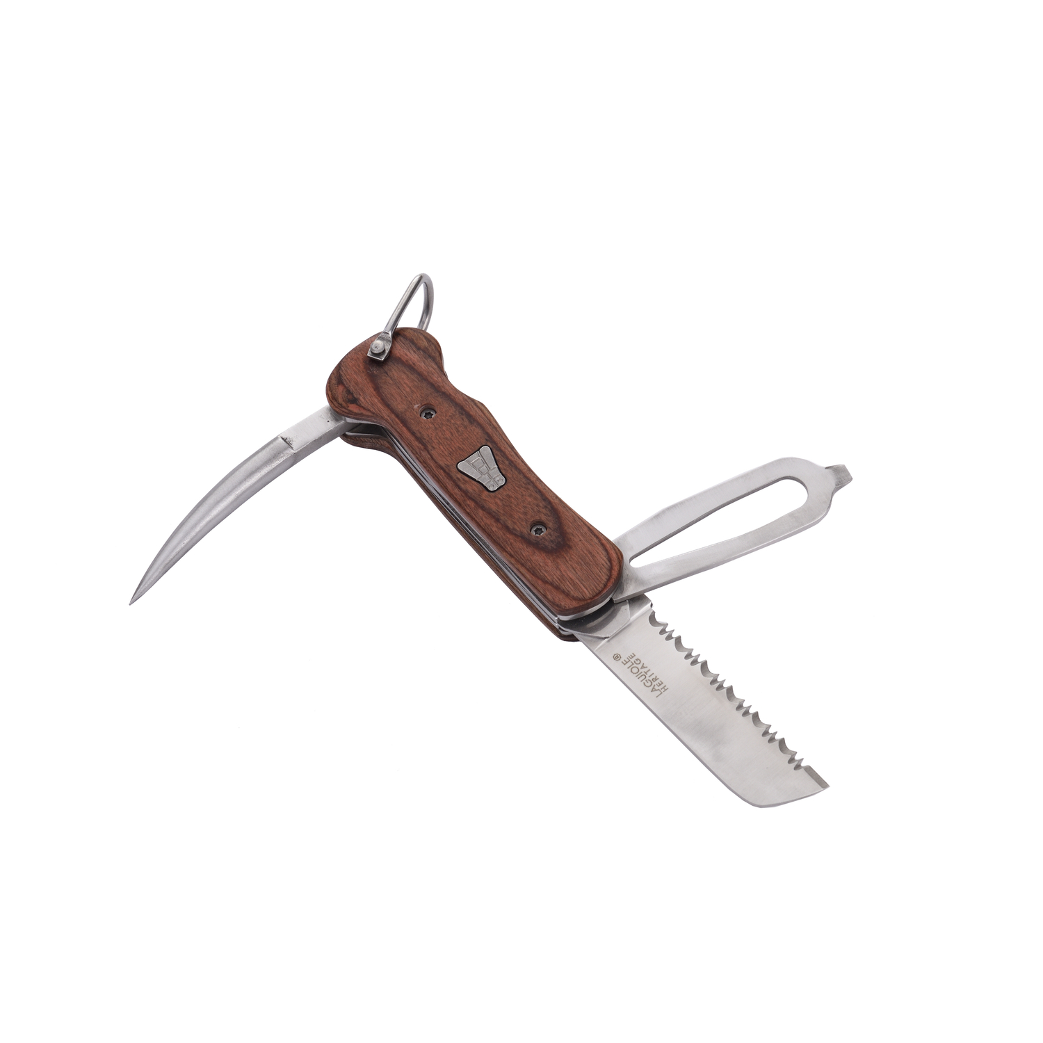 Laguiole Herit Sejler Foldekniv med Læder etui