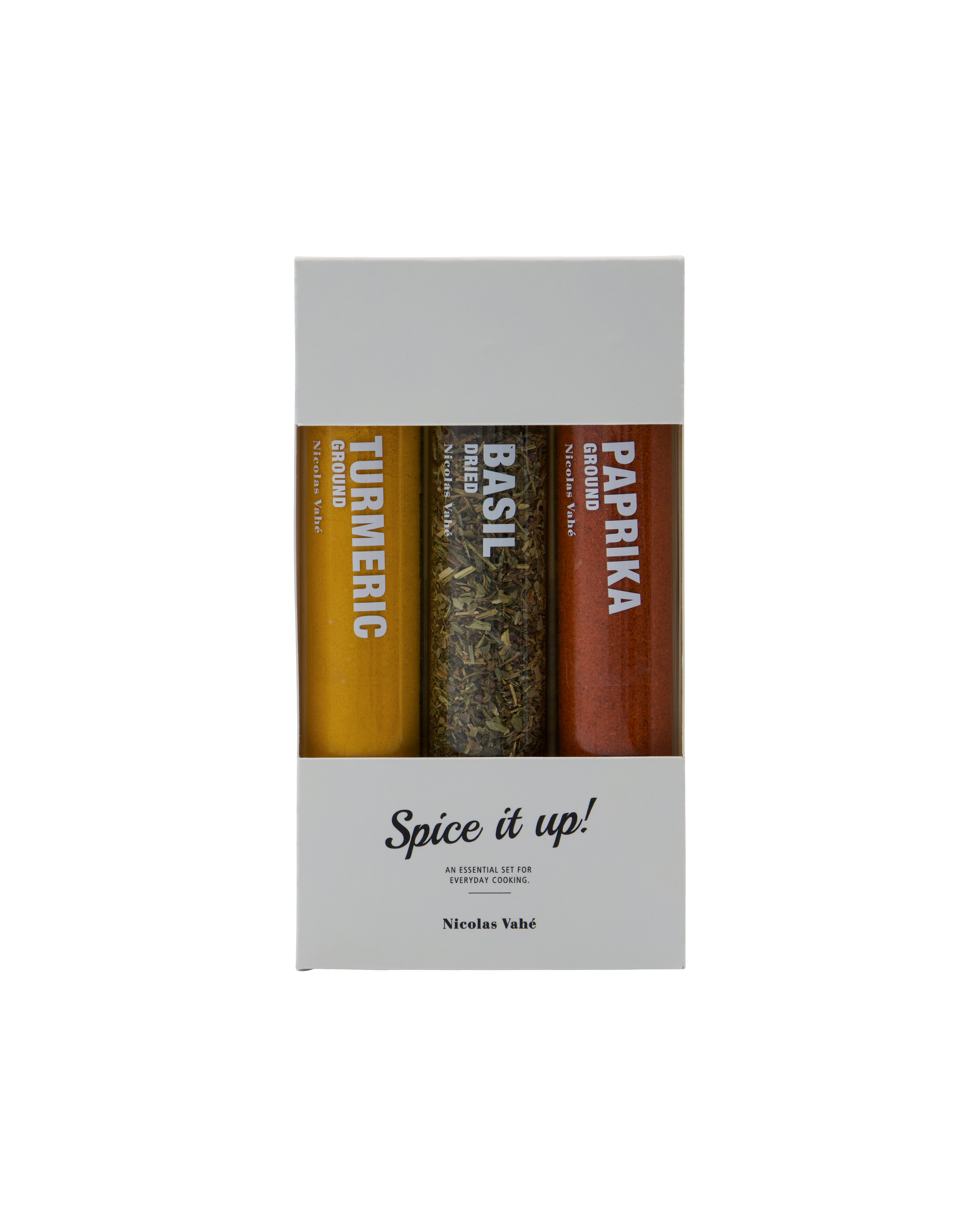 Nicolas Vahé - Spices, Basil, paprika chilli, turmeric, 11|42|57 g|g|g