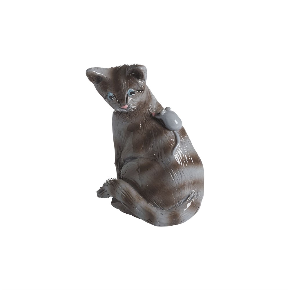 Nääsgränsgården - Cat Bella grey, H.7cm