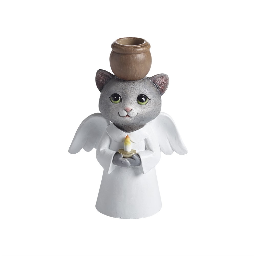 Nääsgränsgården - Lysestage Kat, Angel H.14,8cm