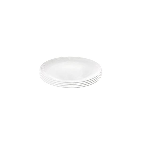 11: Aida - Relief - desserttallerken porcelæn white 4 stk
