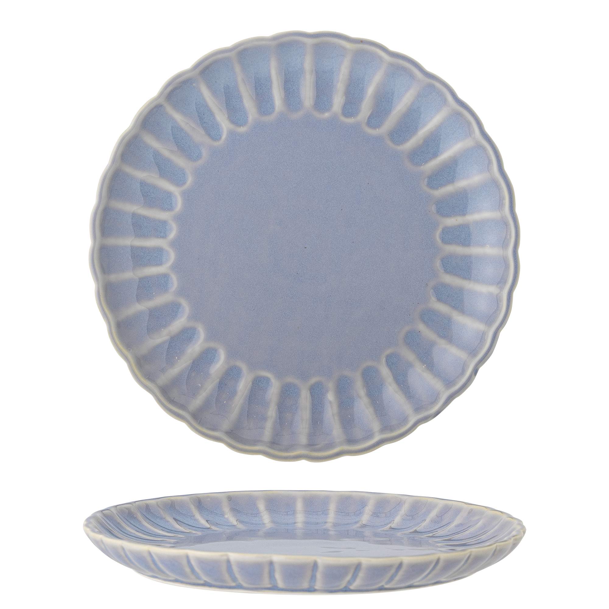 Bloomingville - Latina Tallerken, Blå, Stentøj, D27xH2 cm