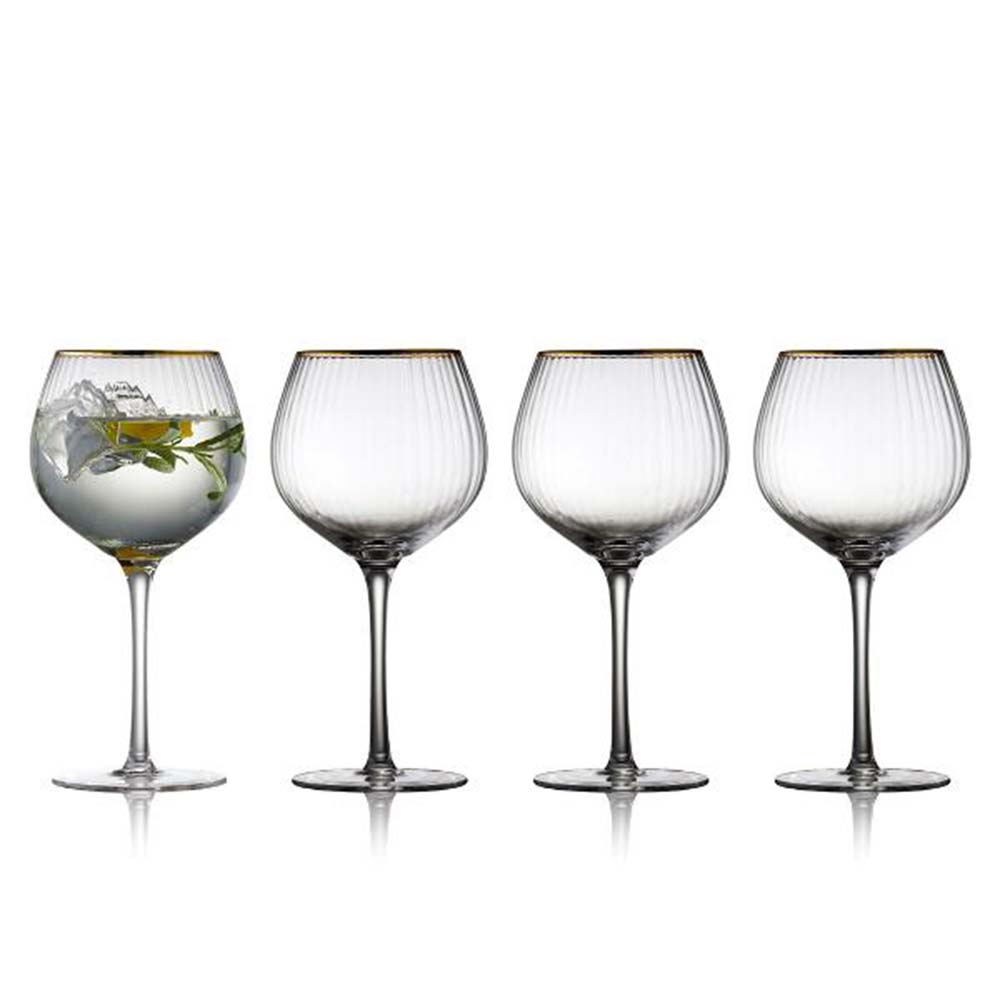 Lyngby Glas - Palermo Gold Gin & tonic glas 65 cl 4 stk. billede
